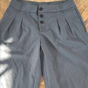 Stylish Gray Pleated Trousers